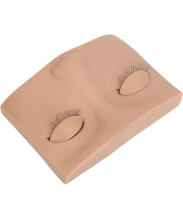 Vivid Half Face Makeup Head with 3 Pairs Removable Eyelids for Lash Extensions Practice Compact Lightweight Suitable for Display (Skin Color) - Buy Online on GoSupps.com