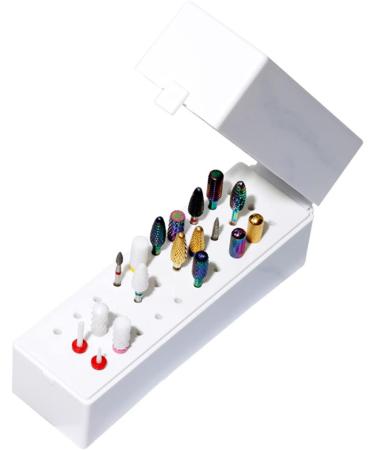 30 Holes Nail Drill Holder Nail Grinding Head Storage Box Nail Cutter Bit Holder Nail Cutter Bit Storage Box for Nail Cutter Attachment Bit Dustproof - Buy Online on GoSupps.com