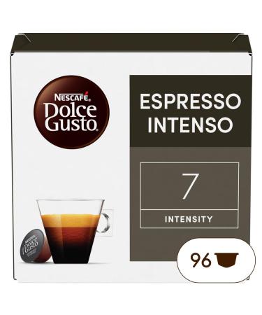 NESCAFE DOLCE GUSTO Nescaf Dolce Gusto Espresso Intenso - Coffee - 96 Capsules (Pack of 6 Boxes x 16)