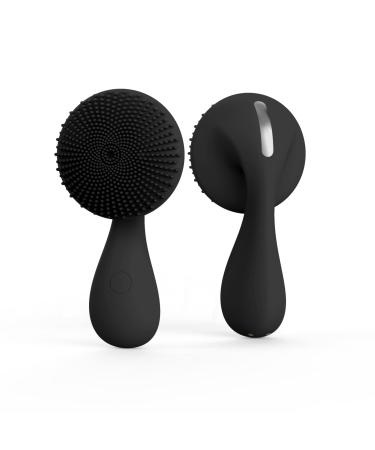 ZAQ Tara Sonic Vibrating Magnetic Beads Rechargeable Facial Cleansing Brush  Face Wash  Waterproof (Black)