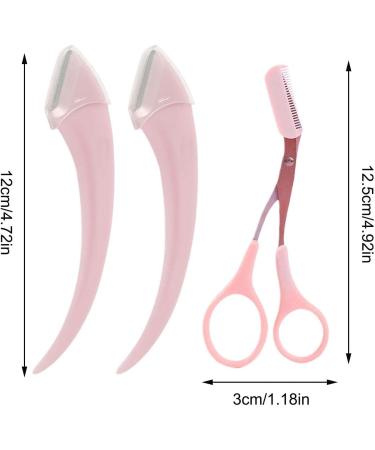 3pcs Eyebrow Trimmer Set with Scissors & Comb - F5R2 Razor Steel Tools for Eyebrows & Eyelashes | International Shipping - Buy Online on GoSupps.com