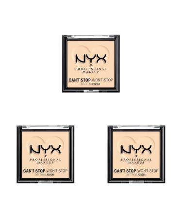 Nyx Professional Makeup Can't Stop Won't Stop Mattifying Powder Matte Finish color: Fair (pack with 3) 01 Fair 1 piece (3 Pack)