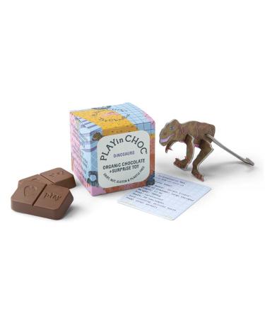 PLAYin CHOC Playin Choc Pack of 2 Dinosaur Chocolate Surprise Dice 20g