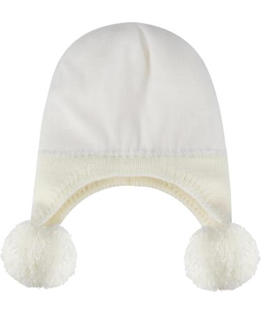 KAKU NANU Toddler Winter Hat with Double Pom Pom Earflap | Fleece Lined | 2-4 Years | Off-white - Buy Online on GoSupps.com