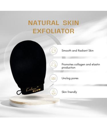 Kalma Glow Bath Glove | Exfoliating Body Scrub Mitt | Gentle Dead Skin Remover | Black - Buy Online on GoSupps.com