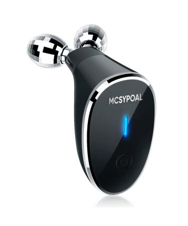 MCSYPOAL Microcurrent-Facial-Massager Face Roller Face Massager for Skin Care Microcurrent Facial Device Glossy Black