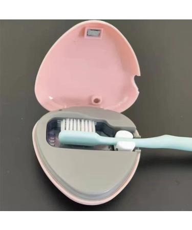Laluerck UV Toothbrush Disinfection Case Efficient Cleaning Toothbrush Cleaner Holder Suitable for Traveling Home Office Pink - Buy Online on GoSupps.com