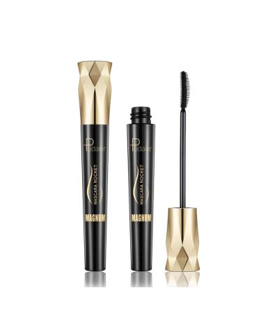 Womens Long Mascara 4D Silk Fiber Lashes Mascara Crown Slim Mascara Thick Lengthening Mascara Waterproof Long Lasting Anti Sweat Mascara Eye Make up for Women Girl