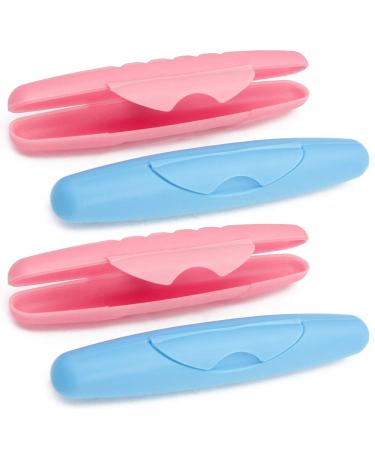COM-FOUR 4x toothbrush case foldable transport and storage box for toothbrushes in blue and pink 21.2 cm (04 pieces- blue + pink) - Buy Online on GoSupps.com