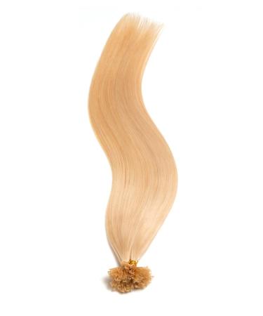 25 x 1.0g Indian Remy Hair Extensions U-Tip Keratin #60 White Blonde - 100% Real Hair 45 cm - Buy Online on GoSupps.com