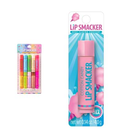 Lip Smacker Original & Best 10 Pack with Cotton Candy Lip Balm