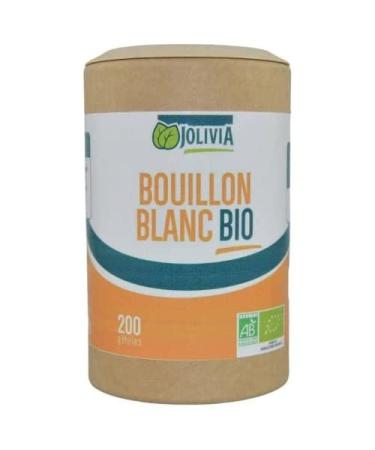 Organic White Broth - 200 Vegetable Capsules of 125 mg | Capsule Size | Food Supplement | Vegan | Made in France