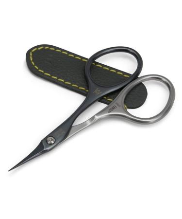 GERMANIKURE Tower Point Cuticle Scissors - Self-Sharpening FINOX22 Titanium Coated Stainless Steel Professional Manicure Tools in Leather Case - Ethically Made in Solingen Germany - 2705 Self Sharpening Tower Point Scissors