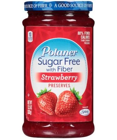 Polaner Sugar Free Preserves with Fiber 13.5oz (Pack of 2) - Strawberry & Concord Grape | Includes Make Your Day Spreader - Buy Online on GoSupps.com