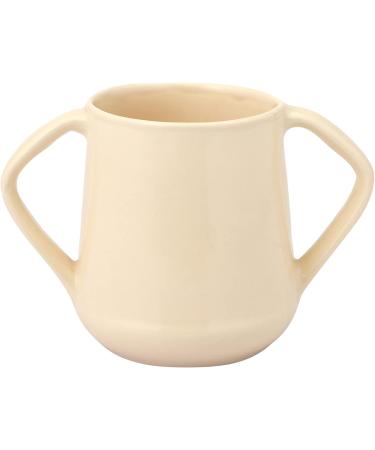 HealthGoodsIn BPA-Free Dual Handle Mug - Microwave Safe 11.83 US Fl. Oz. (350ml) - Dark Cream Color - Buy Online on GoSupps.com
