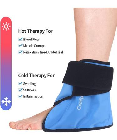 Comfpack Heel Ice Pack: Hot/Cold Therapy for Plantar Fasciitis, Achilles Tendonitis, Ankle Sprain - Reusable Wrap for Swelling and Sport Injuries - Buy Online on GoSupps.com