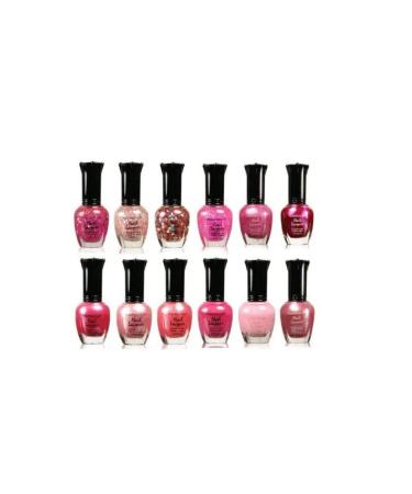 Kleancolor Collection - Awesome Pink Colors Assorted Nail Polish 12pc Set