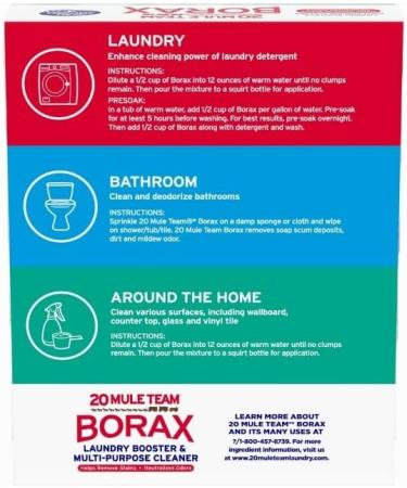 Buy 20 Mule Team Borax Detergent Booster & Household Cleaner Powder 4 lb Bundle - Boost Detergent Power Control Odors All-Natural Cleaning (4 Items) - Ships Internationally - Buy Online on GoSupps.com