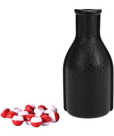 Teekerwan 16 Red Plastic Scoring Numbered Pills, Kelly/Pill Pool, Billiard Depot Pool Plastic Tally Shaker Bottle with Peas/Balls Black