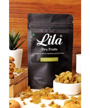 LILA DRY FRUITS Premium Seedless Golden Raisins 200g | Amazing Quality Green Kishmish | Dried Grapes | Rich in Iron & Vitamin B | Healthy Sweet Treats - Buy Online on GoSupps.com