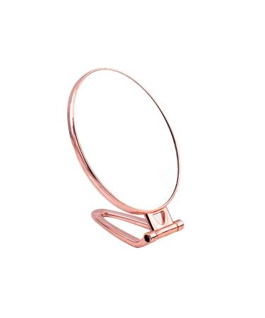 Beaupretty Vanity Mirror Vanity Mirror Double Sided Folding Mirror  Portable Mirror Handheld Makeup Mirror Oval Metal Pedestal Cosmetic Mirror for Home Travel Makeup Light Mirror Makeup Light Mirror
