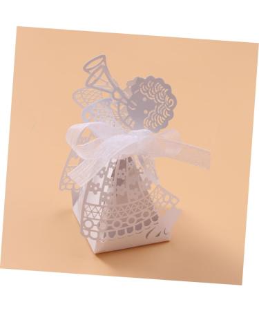 TEHAUX 50pcs Personalized Tags Small Gifts Packaging Wedding Favor Chocolate Packaging Wedding Gift Boxes Wedding Party Boxs Party Favor Boxes Wedding Box White Hollow Out 1 count (Pack of 1) White - Buy Online on GoSupps.com