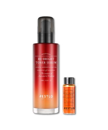 PESTLO The Brightist ReBright Toner Serum & Vita 7 Activator 3.38 fl.oz./100ml & 0.23 fl.oz./7ml -Triple-Function Toner Serum Lotion Brightening Radiant Serum for Face