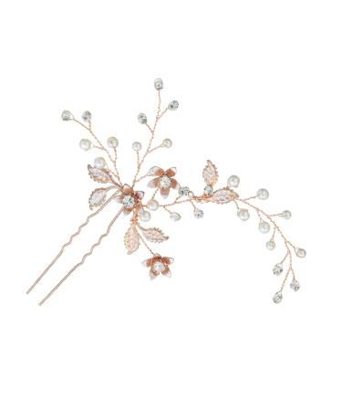 Angoily 1pc Handmade Hairpin U-shaped Hairpins Rhinestone u Rhinestone Hair Stick Heart Rhinestones Pearl Hair Pin Hanfu Hair Accessories Floral Hair Accessories Hair Dryer Vintage Bride