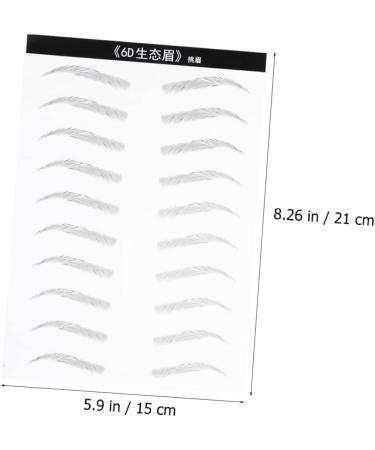 MAGICLULU 2 Pairs Artificial Eyebrow Patch Realistic Waterproof Imitation Eyebrows Water Proof 3d Makeup Tools 21.00X15.00X0.01CM Black - Buy Online on GoSupps.com