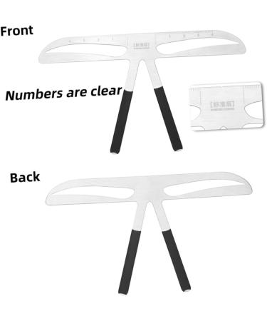 Beavorty Eyebrow Line Rulers makeup stencil tattoo eyebrow templates stainless tattooing eyebrow stencil mold ruler balance girl - Buy Online on GoSupps.com