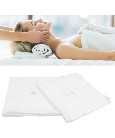 Verdant Touch Disposable Massage Table Covers - 100 Pack Clear Texture & Hole Design - Perfect for Spas & Wellness Centers - Buy Online on GoSupps.com