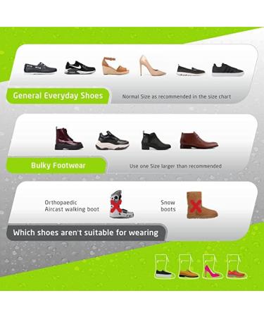 Waterproof Reusable Shoe Covers with Slip Resistant Sole & Zippers - Navy Green XL (W 10.5-12 / M 9-11) - Buy Online on GoSupps.com