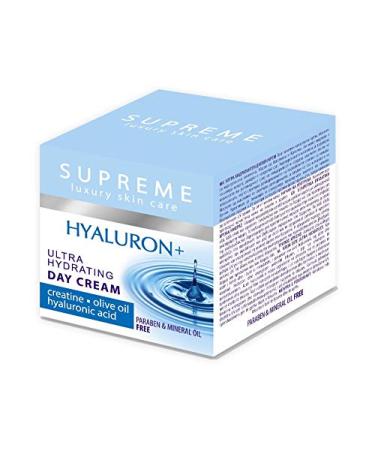 Hyaluronic Acid Day Cream with Creatine - Ultra Hydrating Anti-Wrinkle Formula Paraben & Mineral Oil Free 50ml | International Shipping Available - Buy Online on GoSupps.com