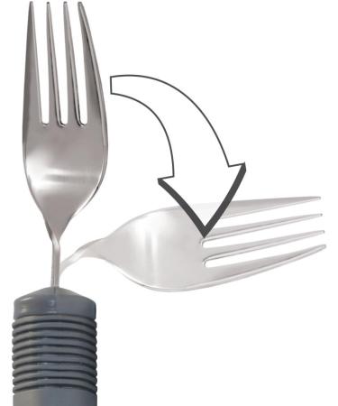 Rehabilitation Advantage Weighted Fork with Rubber Handle - Ergonomic Dining Aid for Stability and Control - Buy Online on GoSupps.com