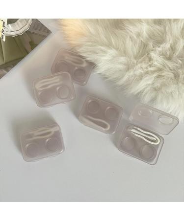 Simple portable transparent contact lens box Simple contact lens case kit for girls lens care box travel set