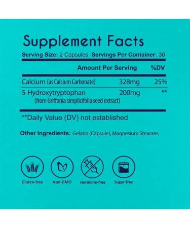 Buy 5-HTP Pure + for Better Sleep & Mood | 60 Non-GMO Veggie Capsules Made in USA - Buy Online on GoSupps.com