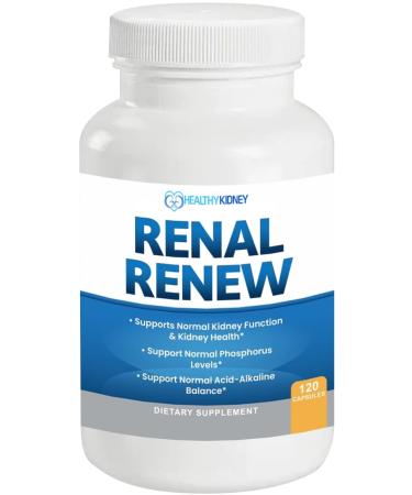 Renal Renew: Advanced Kidney Cleanse Detox & Repair Kidney Support Supplement. Breakthrough Smart Kidney Supplement Rejuvenates Kidney Health 120 Caps