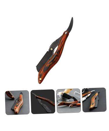 Beaupretty Men's Folding Straight Razor - Manual Barber Shaver with Wooden Holder for Smooth Shaving & Gifts for Him - Buy Online on GoSupps.com