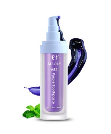 Purple Toothpaste for Teeth Whitening - Premium Whitener  Non-Abrasive  Color Corrector - Tooth Stain Removal  Teeth Whitening Kit  Whitening Toothpaste for Adults