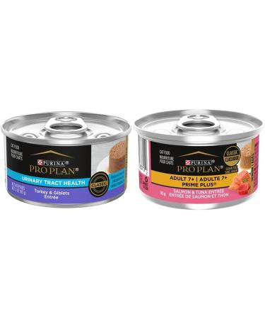Purina Pro Plan Focus Adult Urinary Tract Health + Pro Plan Senior Wet Cat Food (Salmon & Tuna)