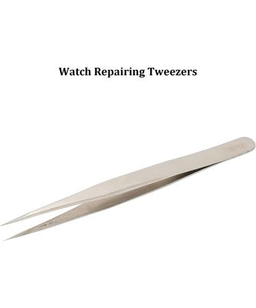 Electronic Maintenance Tweezers for Watch Repair, Sewing, Beading, DIY Craft & Cell Phone Repair (Straight Pointed with Hairspring) - Shop Now! - Buy Online on GoSupps.com