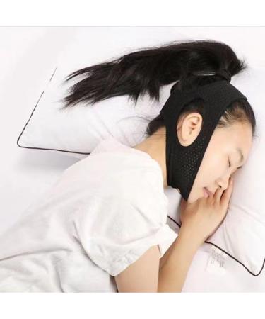 Chin Strap for Anti Snoring - Breathable CPAP Solution | Reduce Snoring Non-Stick Hair - Black - Buy Online on GoSupps.com