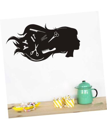 MERRYHAPY Hairdressing Wall Sticker Home Accents Decor Home Decoration Home+Decor Hair Salon Wall Sticker Barber Shop Wall Decal Self-Adhesive Wall Sticker Wall Sticker for Salon Wall Decals - Buy Online on GoSupps.com