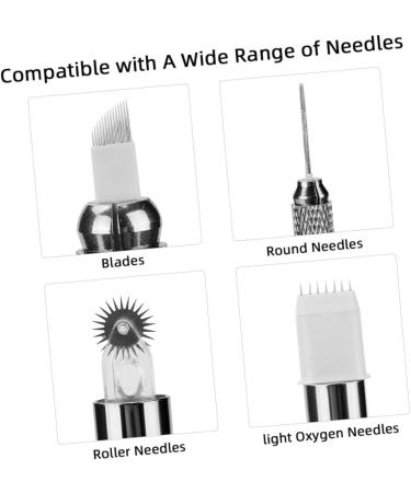 Angoily 4pcs Pen Needle Handheld Needles Eyebrow Microblading Portable Acrylic Holder Women Tool Tattoos 14.7x1.7cmx4pcs Whitex4pcs - Buy Online on GoSupps.com