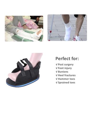 WEEOATAR Adjustable Post-op Shoe | Medical Boot for Post-Surgery & Injuries | Orthopedic Shoe for Broken Foot Toe Stress Fractures Bunions - Left & Right Foot (ML) Black - Buy Online on GoSupps.com