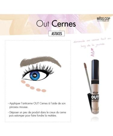 MISS COP - Concealer XXL - Color 02 Ivory - Reduces Puffiness and Dark Circles - 5ml - Buy Online on GoSupps.com