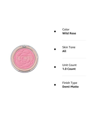 Flower Beauty Flower Pots Powder Blush - Smooth & Silky Skin Tone Enhancing Soft Satin Finish Makeup (Wild Rose) - Warm Wildrose - 1 Count - Buy Online on GoSupps.com