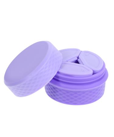 FOMIYES 3 Sets Cream Box Empty Container Airless Pump Jar Cream Jar with Sealed Lid Face Cream Pot Travel Container for Cream Body Butter Jar Vacation Silica Gel Filling Purple Storage Box