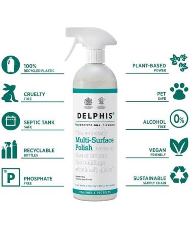 Case of 6 x Delphis Eco Professional Cleaning Multi Surface Polish Spray 700ml - Buy Online on GoSupps.com
