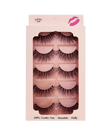 HBZGTLAD 5 Pairs Fluffy Faux Mink Strip 3D Lashes - Natural False Eyelashes for Stunning Eyes | International Shipping Available - Buy Online on GoSupps.com